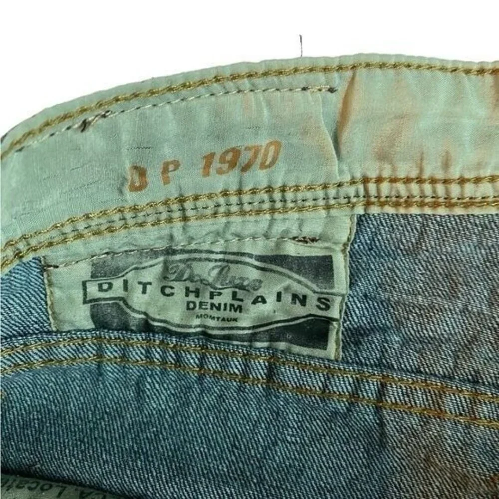 Ditch Plains DPs Men Jeans Size 36 x 32 Straight‎ Leg Relaxed Medium Wash…